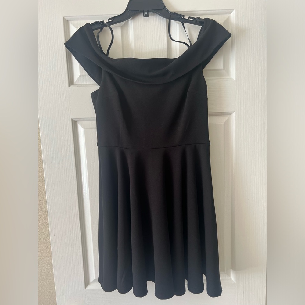 Black off-shoulder dress